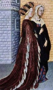 Dama fiorentina del XV secolo riccamente abbigliata