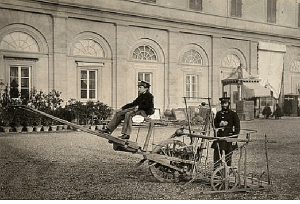 1861, Esposizione Italiana alla Leopolda, prova della mietitrice