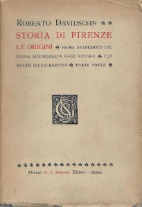 Robert Davidshon, Storia di Firenze, prima edizione italiana del 1907