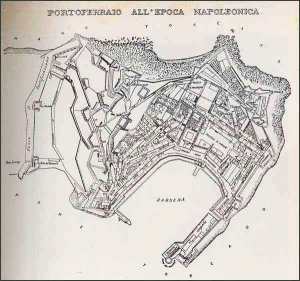 Portfferaio in una pianta ai tempi di Napoleone