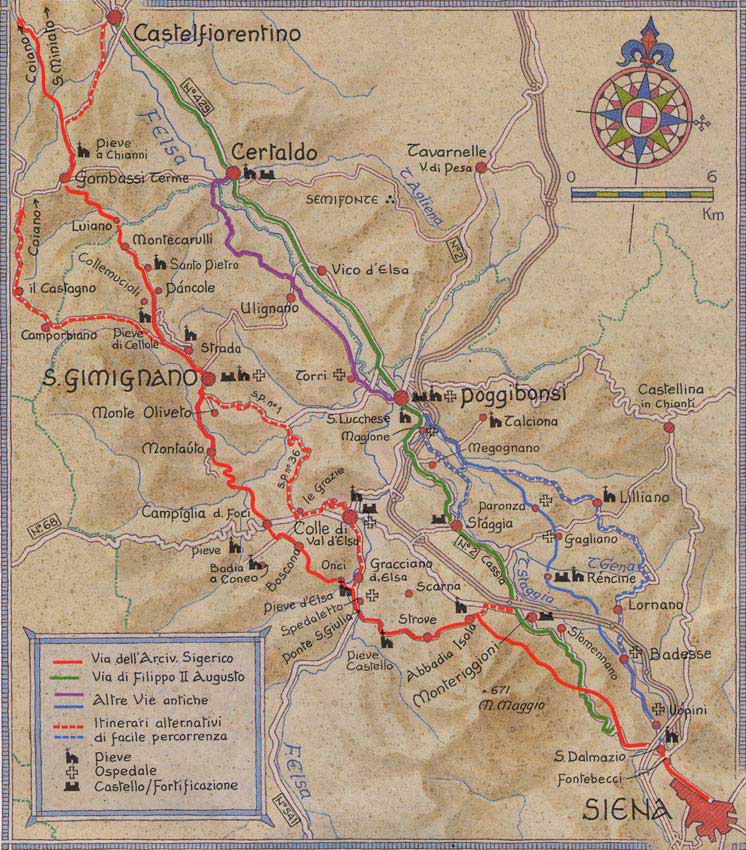 Francigena a nord di Siena