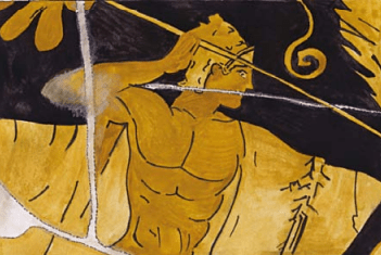 Particolare della kylix di Gonfienti attribuita a Douris